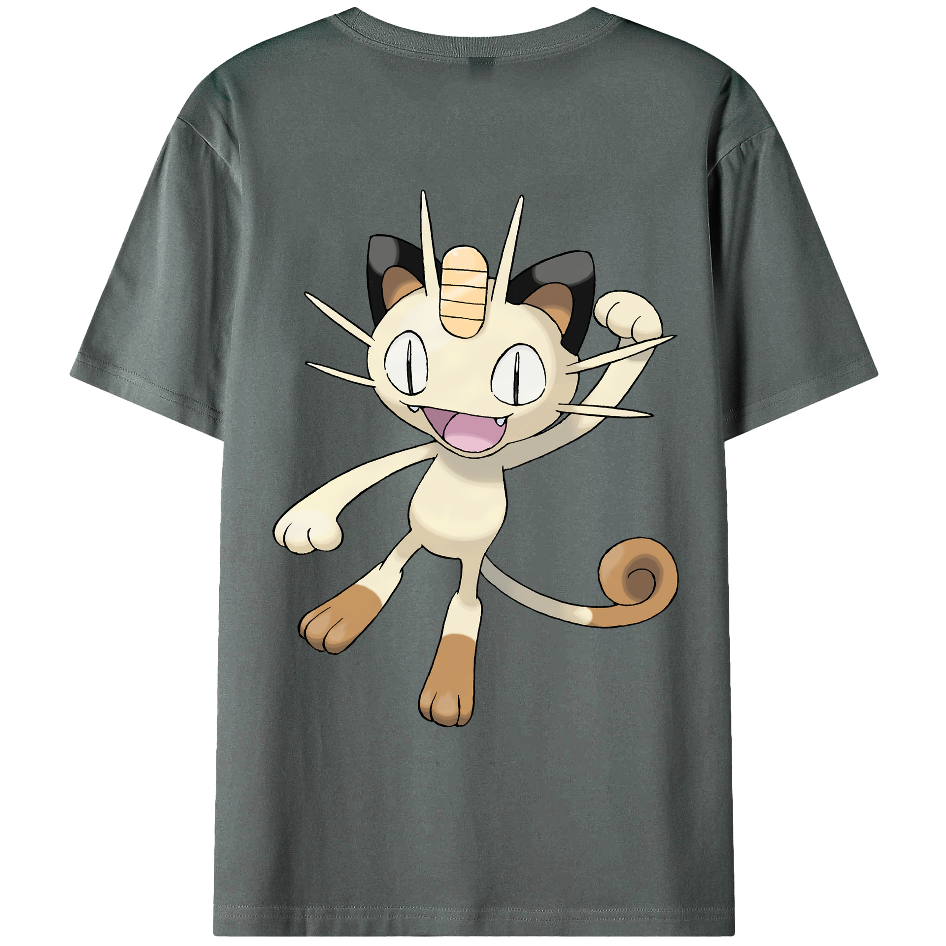 （画像用） ポケットモンスター Pokémon 綿100％ メンズ半袖Tシャツ（バックプリント） 通気性
